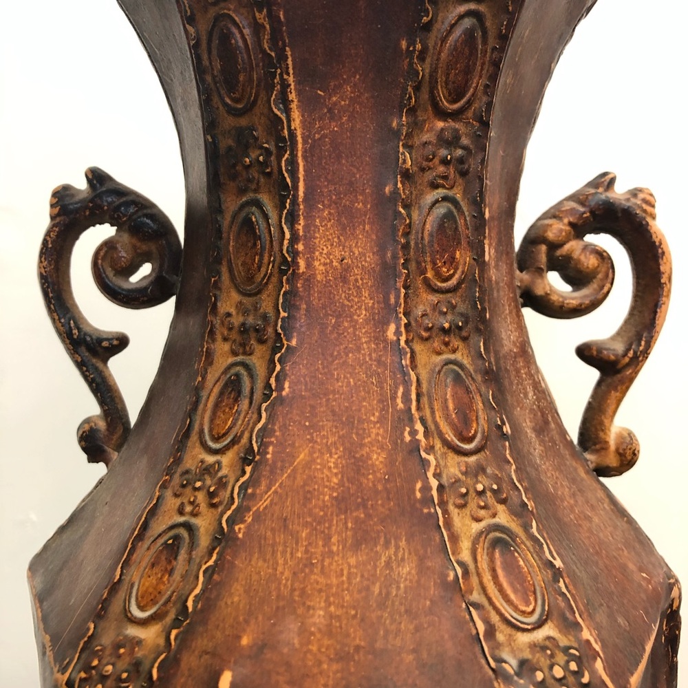 Vintage Embossed Metal Vase - Picture 3 of 8